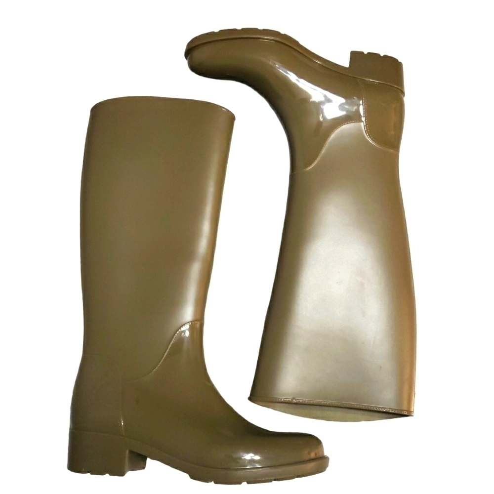 Sam EDELMAN TALL ARMY GREEN RAIN BOOTS SIZE 8
